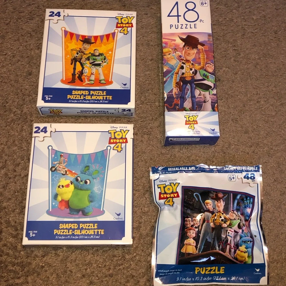 Disney Toy Story 4 Puzzle Lot, Includes 4 puzzles - all pieces included